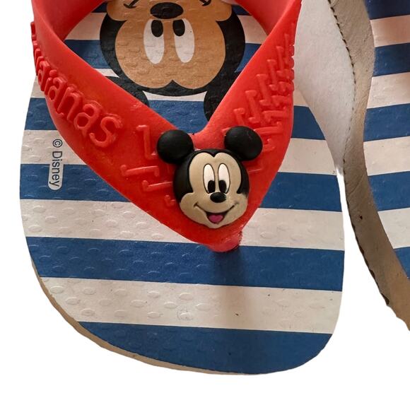 Havaianas Mickey Mouse Flip Flops Baby Thong Sandal Slingback Elastic Sz 5C New - Picture 3 of 11